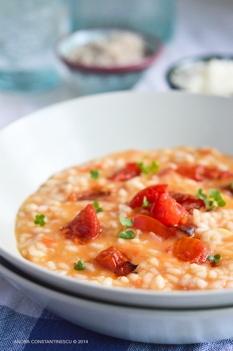 Roasted tomato risotto Mint & Rosemary
