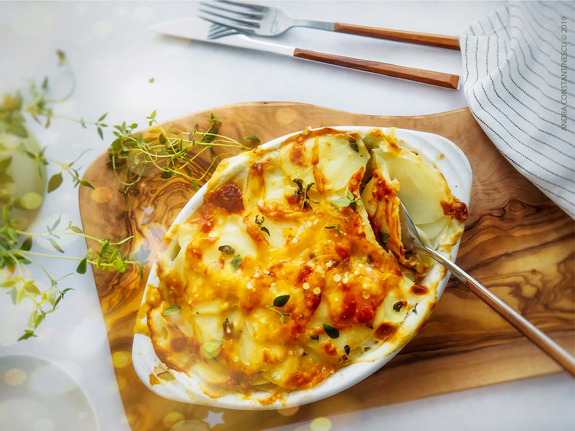Easy Dauphinoise Potatoes recipe Mint & Rosemary